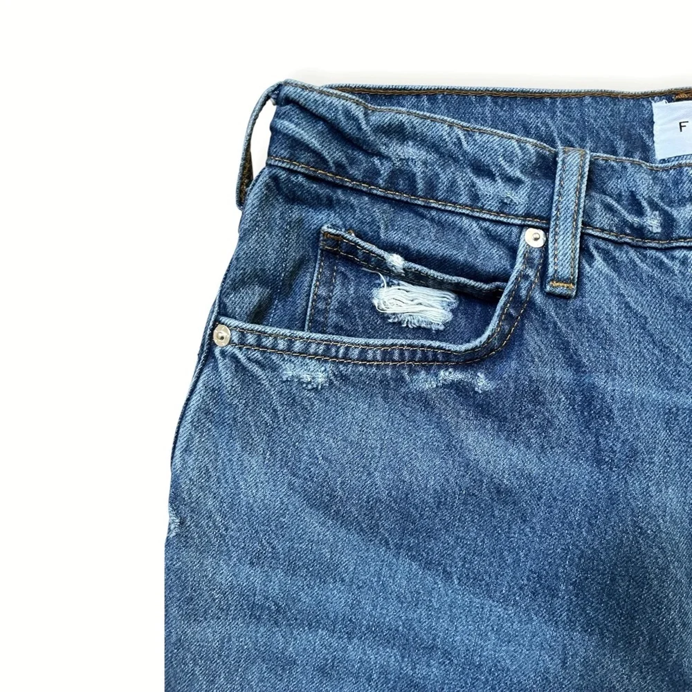 FRAME Le High 'N' Tight Faded High-Rise Tapered Jeans, 28” - Picture 8 of 13